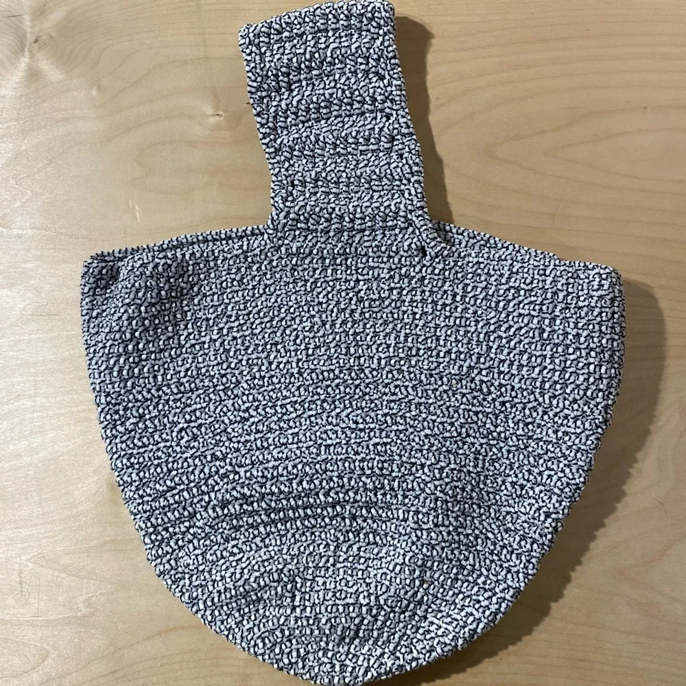 Gray Textured Women Crochet Bag (FC)